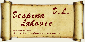 Despina Laković vizit kartica